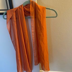 Orange sheer scarf